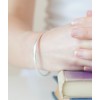 Handcrafted Scottish jewellery - Solid silver hammered bangle